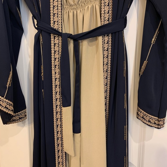 Navy blue abaya set Eid abaya - Picture 2 of 5